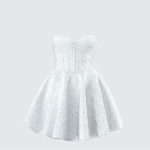 Finesse Sejal Silver Corset Mini Dress